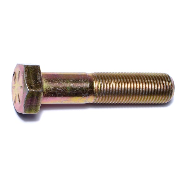 Midwest Fastener Grade 8, 1/2"-20 Hex Head Cap Screw, Zinc Yellow Steel, 2-1/4 in L, 25 PK 00888 - main